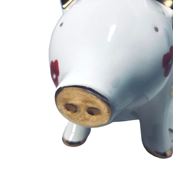 Henri Bendel “Pucker Up” Discontinued Lipstick Kisses Porcelain Piggy Bank - Picture 4 of 12